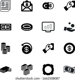 cash vector icon set such as: treasure, palm, email, analysis, message, total, blue, savings, graph, pc, return, rub, rebate, policy, logistic, envelope, pictogram, online, gift, refund, cashback