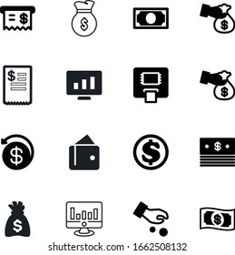 conjunto de iconos de vector de efectivo como: logotipo, descuento, tecnología, ahorro, facturación, rico, inteligente, comida, restaurante, supermercado, comercio, equipo, reembolso, ganancias, botón, fondos, compra, débito