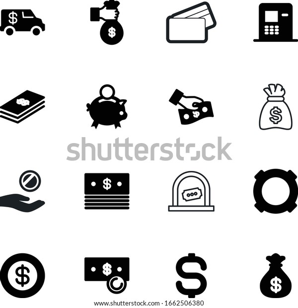 cash vector icon set such as: technology,\
holding, funds, retail, shopping, invest, truck, film, plastic,\
gbp, auto, palm, transport, debt, sale, car, give, entertainment,\
circle, market, economy