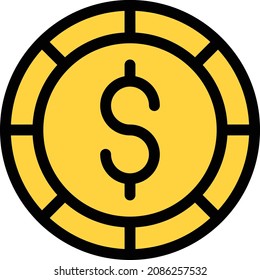 ilustración de vector de efectivo aislada en un fondo transparente. iconos vectoriales de color para el concepto o los gráficos web.