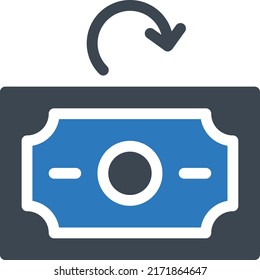 Cash Vector illustration on a transparent background.Premium quality symbols.Glyphs vector icon for concept and graphic design.