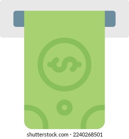 Cash-Vektorgrafik auf transparentem Hintergrund. Hochwertige Symbole. Zeilenfarbige Vektorsymbole für Konzept und Grafikdesign. 
