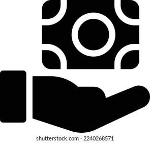 cash Vector illustration on a transparent background. Premium quality symmbols. Glyphs vector icons for concept and graphic design.