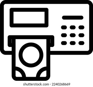 Cash-Vektorgrafik auf transparentem Hintergrund. Hochwertige Symbole. Dünne Vektorsymbole für Konzept und Grafikdesign.