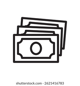 Cash Vetor para Transações de Pagamento e Hotel. Ilustração do ícone Money. Conceito financeiro para reserva e varejo. Ícone de Linha
