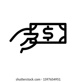cash vector thin line icon 