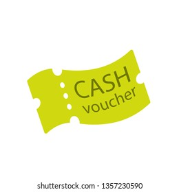 Cash Voucher Icon. Clipart Image Isolated On White Background