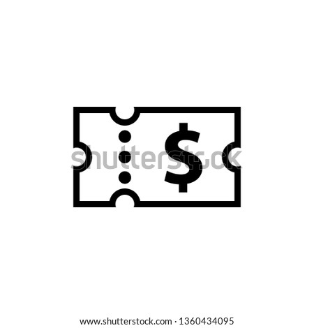 Cash Voucher Outline Icon Clipart Image Stock Vector Royalty Free