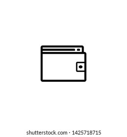 Cash wallet icon. Online wallet button sign