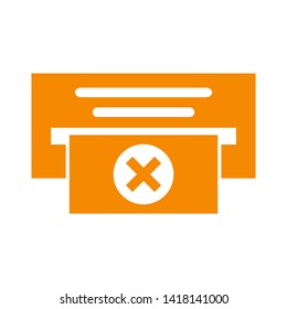 Cash Withdraw icon. Vector illustration style white background. Designed for web and software interfaces. - Vector