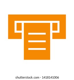 Cash Withdraw icon. Vector illustration style white background. Designed for web and software interfaces. - Vector