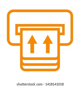 Cash Withdraw icon. Vector illustration style white background. Designed for web and software interfaces. - Vector