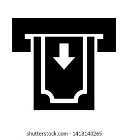 Cash Withdraw icon. Vector illustration style white background. Designed for web and software interfaces. - Vector