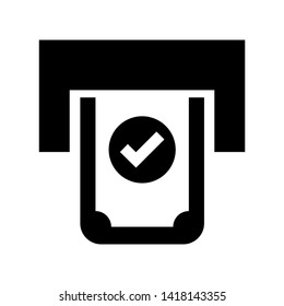 Cash Withdraw icon. Vector illustration style white background. Designed for web and software interfaces. - Vector