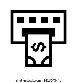 Cash Withdraw icon. Vector illustration style white background. Designed for web and software interfaces. - Vector