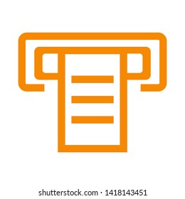 Cash Withdraw icon. Vector illustration style white background. Designed for web and software interfaces. - Vector