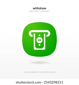 Cash withdraw thin line icon on the white background. Money, pay, payment, cash operations, currency, exchange, savings, bank cards, currency, banking icons