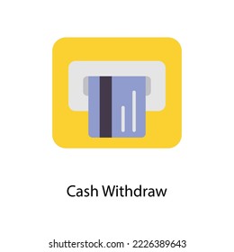 Bargeld-Entnahme Vektorgrafik-Flache Symbole. Einfache Stockillustration