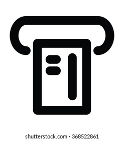 Cash Withdrawal Bold Line Vector Icon