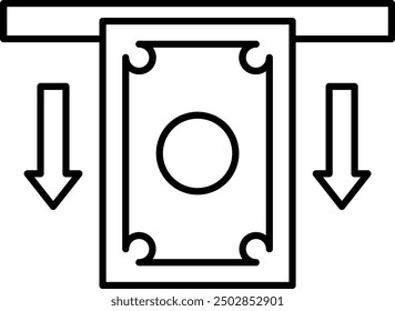 Cash Withdrawal Icon Design For Personal and Commerial Use