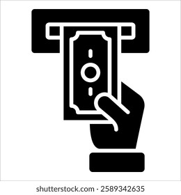 Cash Withdrawal Icon Element For Design