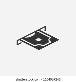 Cash withdrawal icon illustration,vector money sign symbol