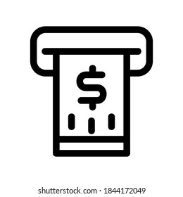 Cash Withdrawal Icon Or Logo Isolated Sign Symbol Vector Illustration - High Quality Black Style Vector Icons
