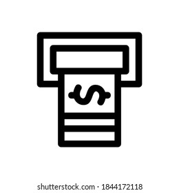 cash withdrawal icon or logo isolated sign symbol vector illustration - high quality black style vector icons
