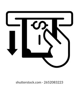 Symbol für Barauszahlung - Gemischte Vektorgrafik