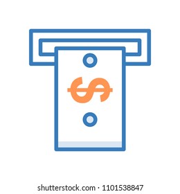 Cash Withdrawal Vector Icon
