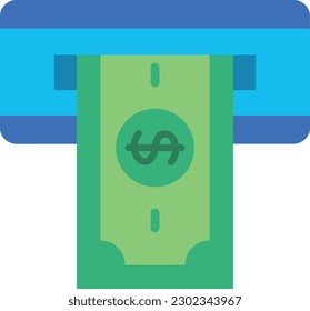 Cash Withdrawal vector icon. Can be used for printing, mobile and web applications.