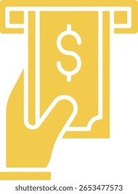Ícone de vetor de Retirada de Caixa. Pode ser usado para impressão, aplicativos móveis e da Web.