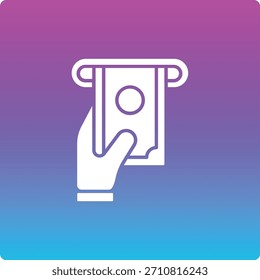 Vektor-Symbol für Barabhebungen. Kann für Druck-, Mobil- und Web-Anwendungen verwendet werden.
