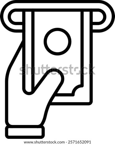 Cash Withdrawal vector icon. Can be used for printing, mobile and web applications.