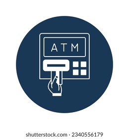 Cash withdrawal Vector Icon with trendy background colors that can easily edit or modify

