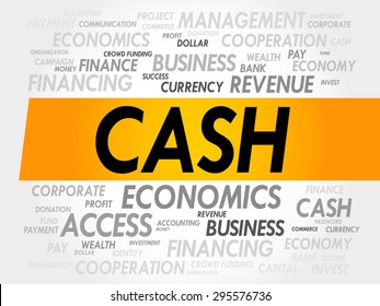 CASH word cloud, business concept