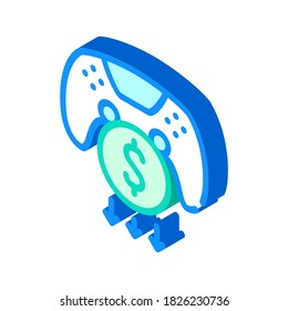 cashback after buy video game isometric icon vector. cashback after buy video game sign. isolated symbol illustration