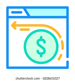 cashback analysis web site color icon vector. cashback analysis web site sign. isolated symbol illustration