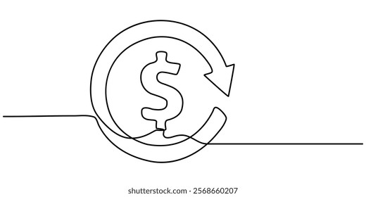 cashback awarded icon continuous one line drawing of pro vector illustration, Loan Icon with Editable Stroke and Pixel Perfect, Hand with dollar sign line icon. Editable Stroke, Dollar Award Sketchy 