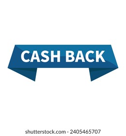 Cashback En Forma De Rectángulo De Cinta Azul Para Publicidad De Venta Comercial Marketing Información De Medios Sociales
