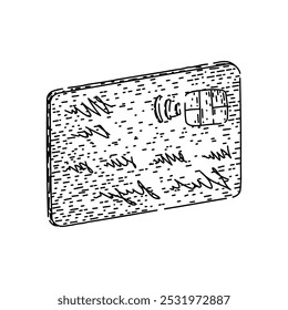 cashback credit card hand drawn. rewards debt, issuer transaction, security fraud cashback credit card vector sketch. isolated black illustration