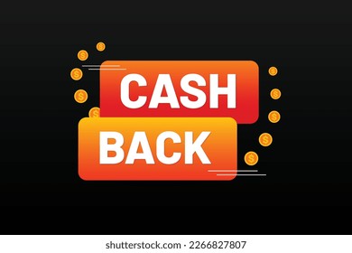 Cashback with gold dollar vector illustration.