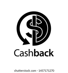 Cashback icon, flat icon. Vector Illustration on white background