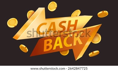 Cashback icon isolated on white background. Cashback or money back label. Vector illustration
