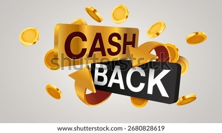 Cashback icon isolated on white background. Cashback or money back label. Vector illustration