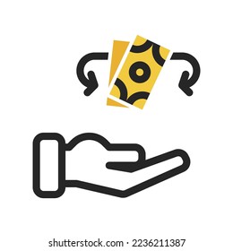 cashback icon on isolated background. financial icon set