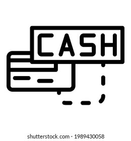 Cashback icon. Outline Cashback vector icon for web design isolated on white background