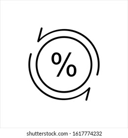 cashback icon vector illustration logo template for many purpose. Isolated on white background.
