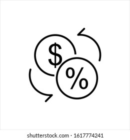 Cashback icon vector illustration logo template for many purpose. Isolated on white background.