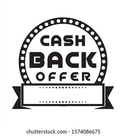 Cashback Logo Template. Emblem Cash Back.